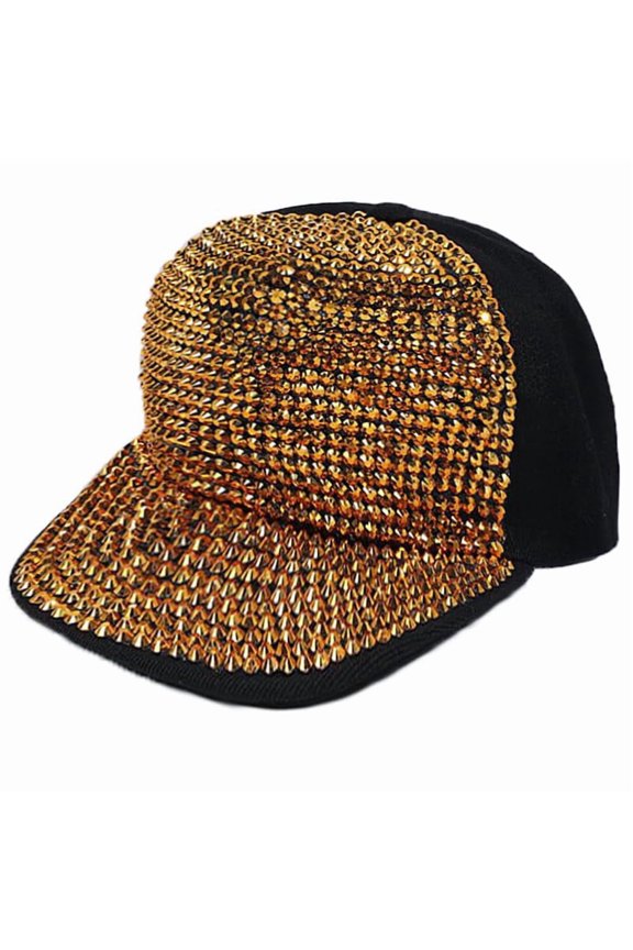 Hat Baseball Cap Women Studded Rhinestone Crystals Adjustable Baseball Cap Plain Sparkle Bling Denim Sun Hat