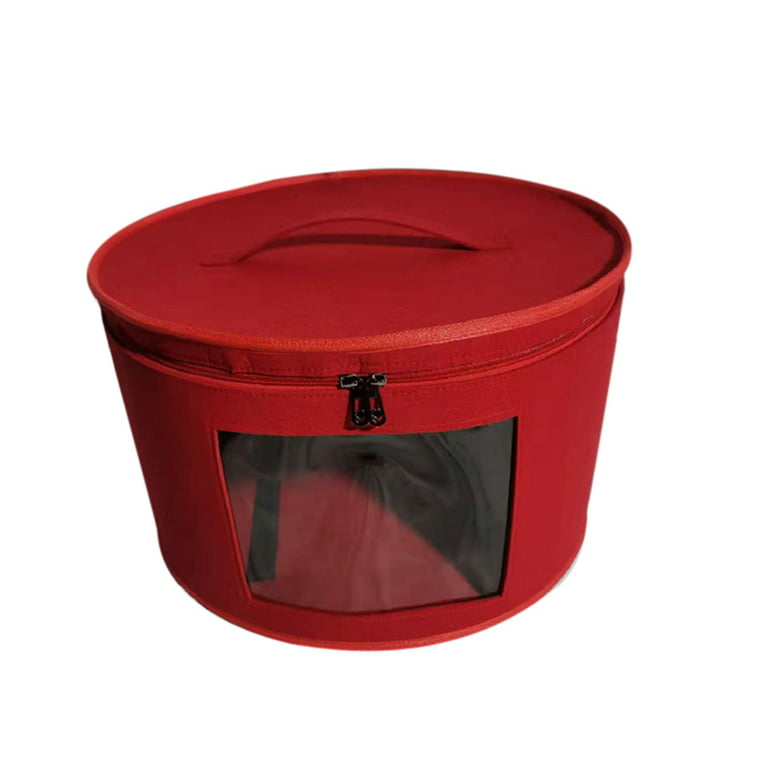 Hat Box Organizer Round Travel Hat Boxes Foldable Hat Storage Bag with  Dustproof Lid Hat Storage Box Hat Boxes D 