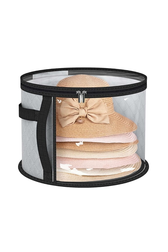 Hat Boxes for Women Storage, Oversized Clear Hat Storage Bag for Women, Cowboy Hat Organizer for Closet, Wide Brims H Holds Caps, 16.5" x 7 Hat to D up 10.2" Case PPQW