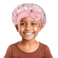 thumbnail image 1 of Hat for Boys Girls Silk Sleep with Bow Tie Soft Comfortable Floral Printed Sleep with Elastic Straps Round with Cute Versatile Hair Cap for Boys Girls, 1 of 1