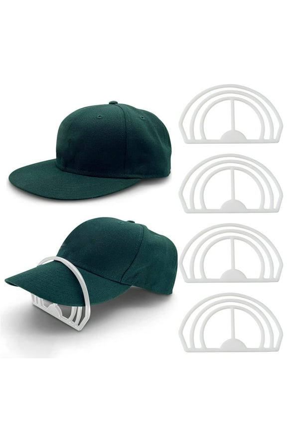 Hat Brim Bender (4 Pack) Perfect Hat Curving Band Steaming Optional Convenient Hat Shaper Design With Option Hat Bill Bender Slots U.S. Pending(White)