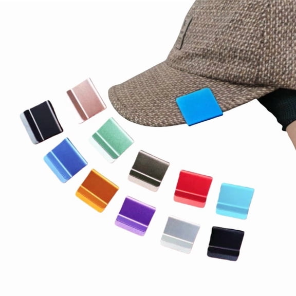 Hat Brim Clips, 12 Pack Aluminum Clips for Golf & Baseball Enthusiasts(RL Mix corlor)