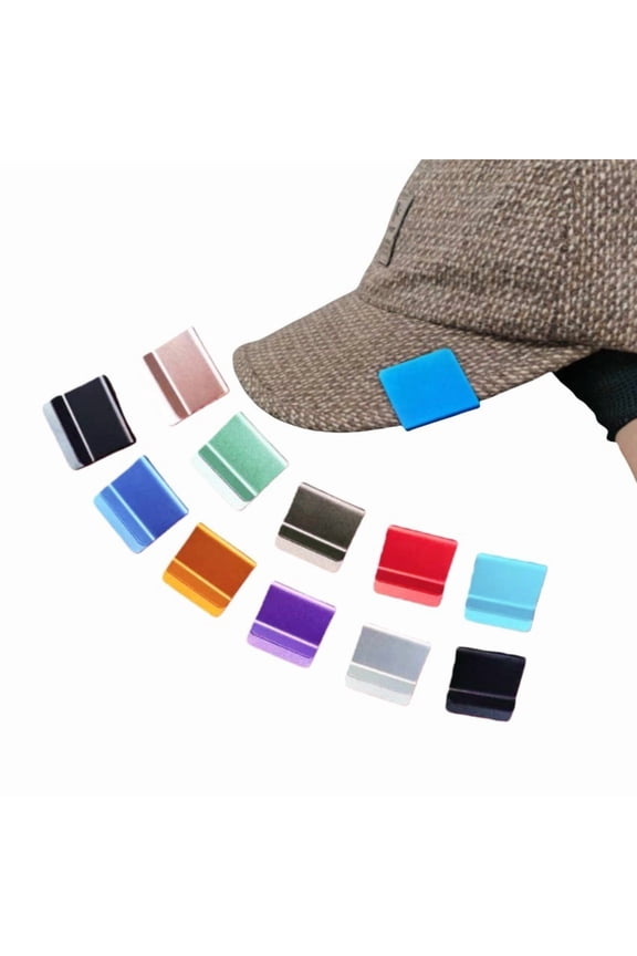 Hat Brim Clips, 12 Pack Aluminum Clips for Golf & Baseball Enthusiasts(RL Mix corlor)