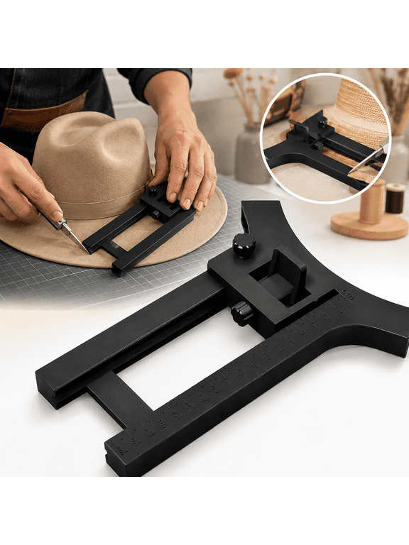 Hat Brim Cutter Tool for DIY Hat Making, Adjustable Size Circle Cutting Guide for Fedora, Western Cowboy, and Sun Hats, Easy Assembly Millinery Crafting Equipment