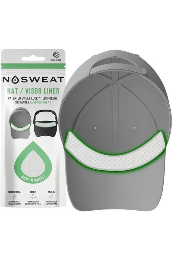 Hat & Cap Sweat Guard Liner - Thin Visor Sweatband Patented SweatLock Technology | Made in The USA - 12 Pack