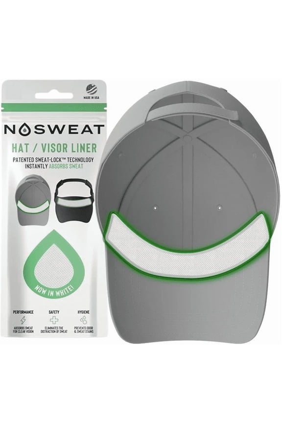 Hat & Cap Sweat Guard Liner - Thin Visor Sweatband Patented SweatLock Technology | Made in The USA - 6 Pack