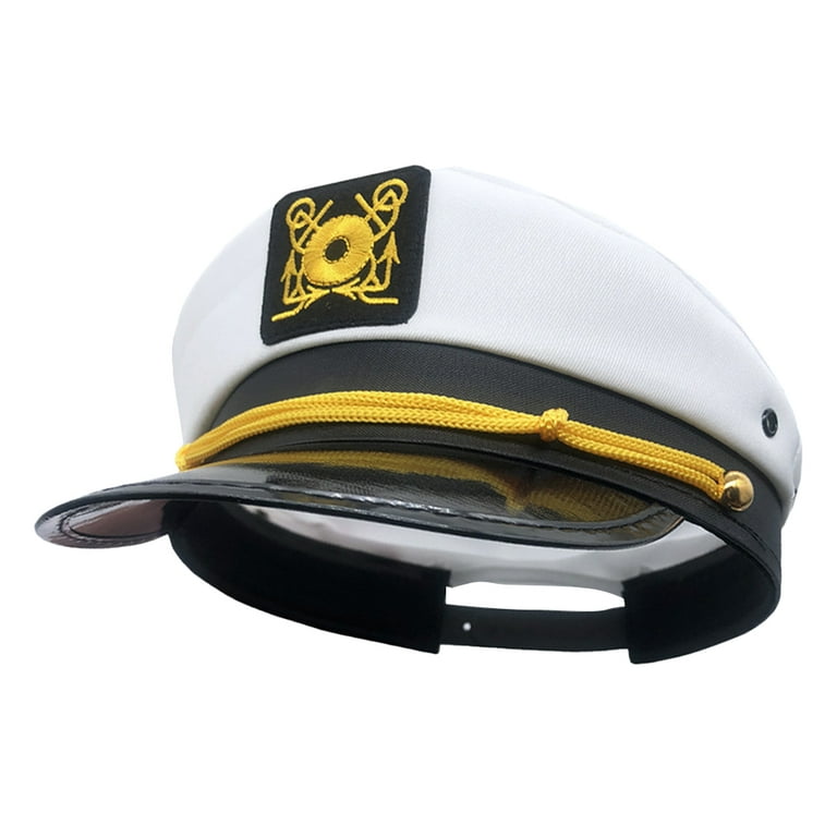 Hat Captain Sailor Hats Costume Navy Cap Yacht Boat Party Captains