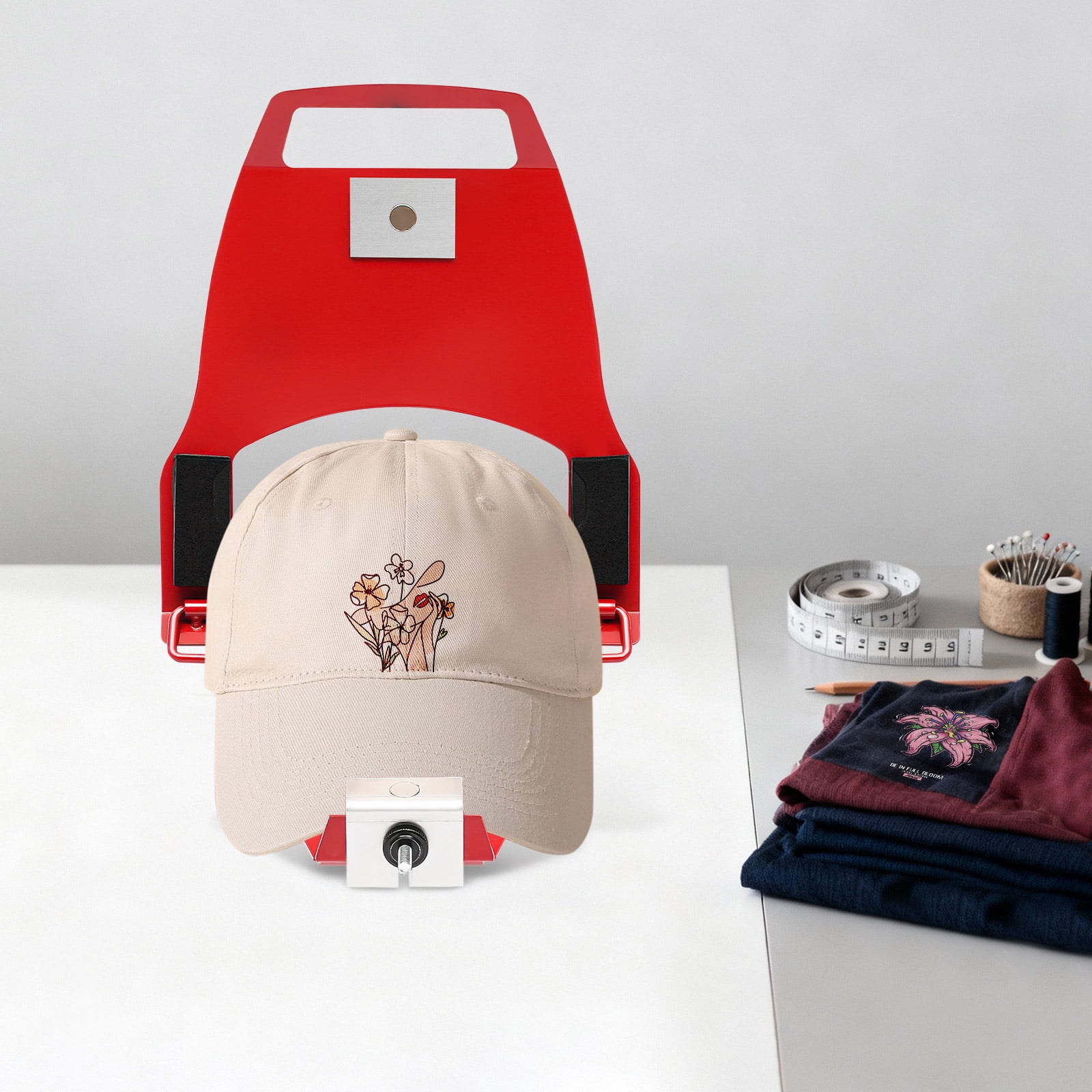 Hat Clamp Silk Screen Printing Press Machine, Hat Printer, Multi-Color Print DIY with Standard Platen