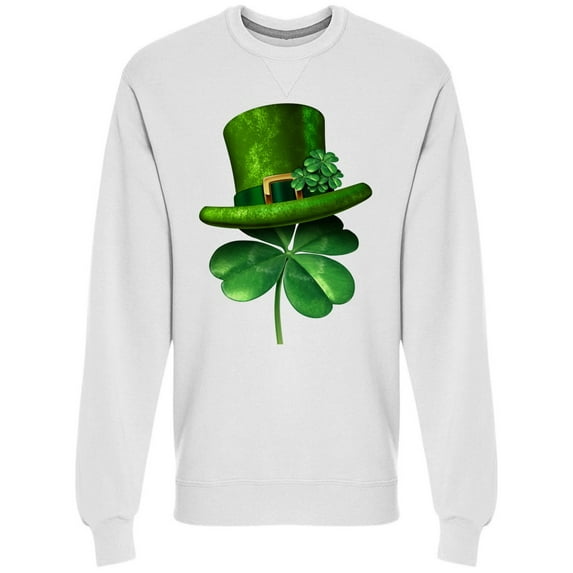 Hat & Clover Of Leprechaun S Sweatshirt Men -Image by Shutterstock, Male Small