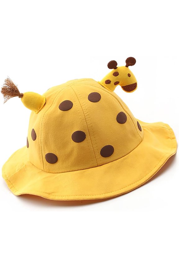 Hat Cute Giraffe Bucket Hat Sun Protection Hat Outdoor Camping Hat for 1-4  Boys Girls
