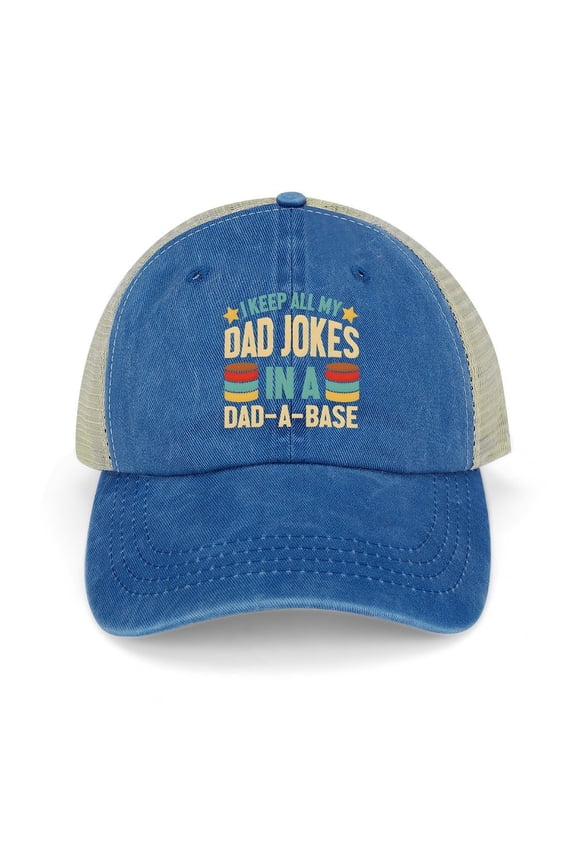Hat Dad Joke Dark Blue Hat Adjustable Funny Fashion Unisex Baseball Cap for Men Women