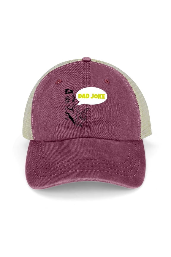 Hat Dad Joke Wine Red Hat Adjustable Funny Fashion Unisex Baseball Cap for Men Women