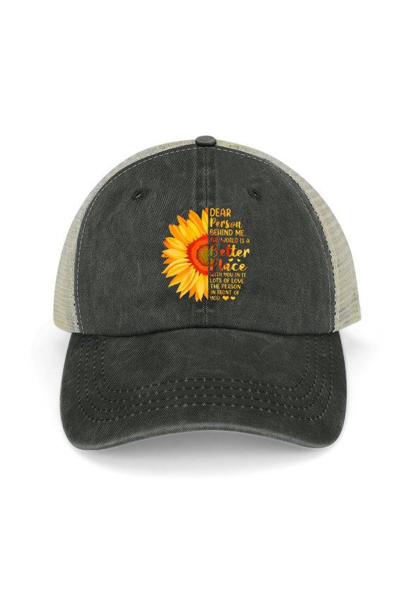 Hat Dear Person Behind Me Black Hat Adjustable Funny Fashion Unisex Baseball Cap for Men Women