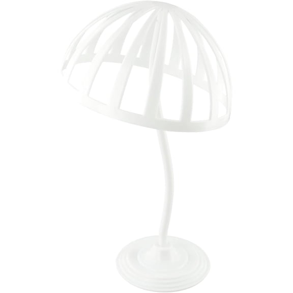 Hat Display Stands, Durable Cowboy Hat Holder Stand, Domed Baseball Cap Rack Stand with Brim, Cap Racks Wig Holder Hat Organizer Stand for Closet Vendors Salons(White,11.81“)