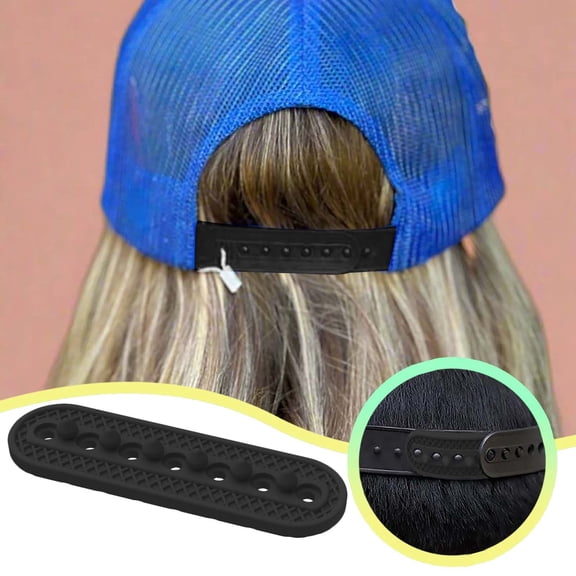 Hat Extender Silicone 7 Hole Baseball Cap Adjuster with Telescopic Snap Lock for Custom Hat Fit Size Extender Accessories