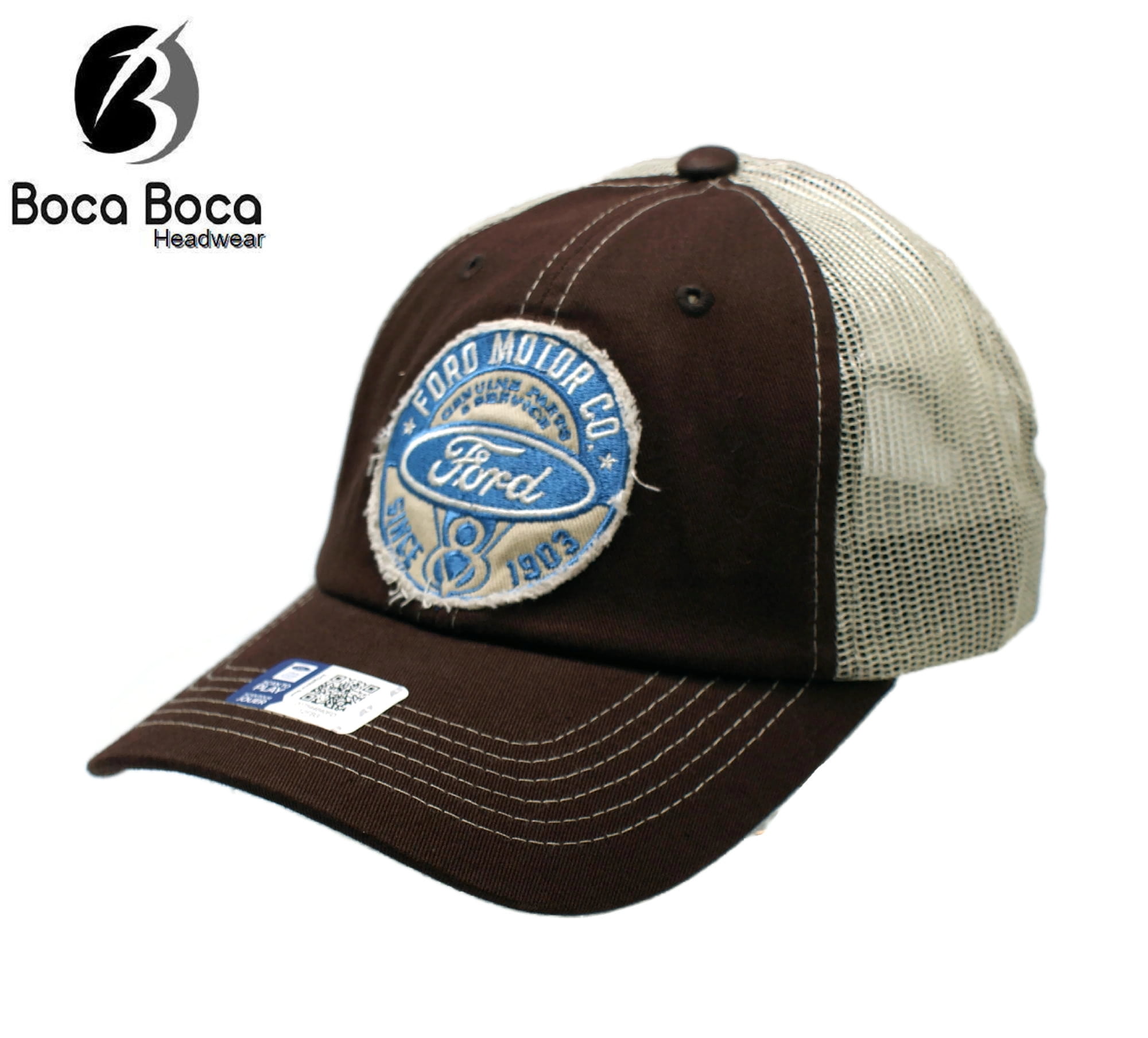帽子 ford custom cap Hat - Ford Motor Company Distressed Patch Trucker Cap