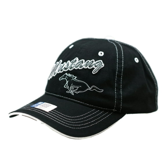 Hat - Ford Mustang Embroidered Applique Adjustable Cotton Twill Cap CFS