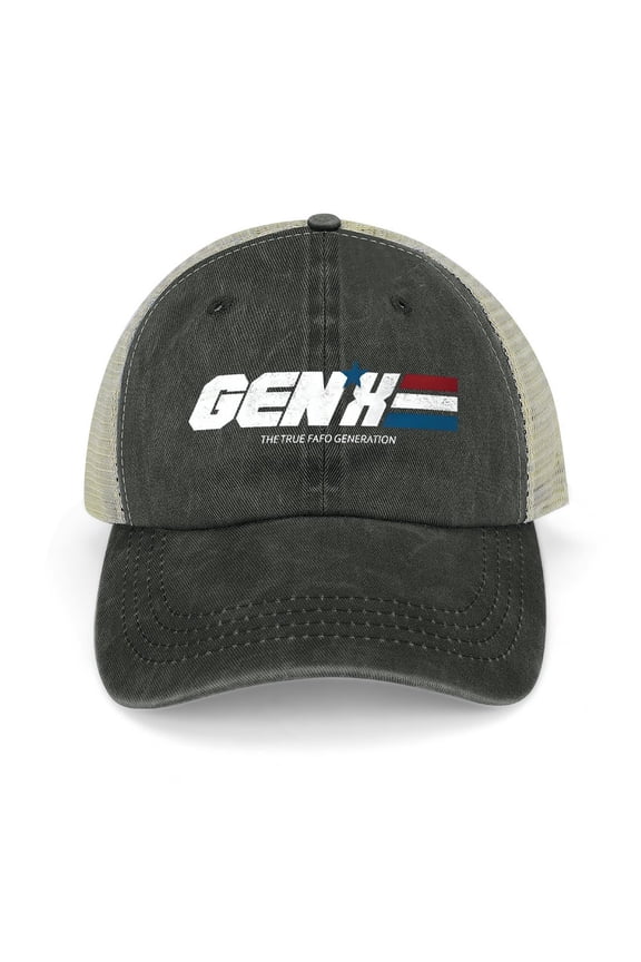 Hat Gen X Black Hat Adjustable Funny Fashion Unisex Baseball Cap for Men Women