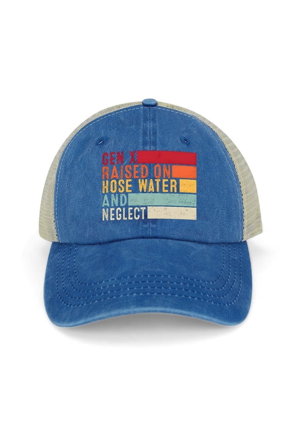 Hat Gen X Dark Blue Hat Adjustable Funny Fashion Unisex Baseball Cap for Men Women