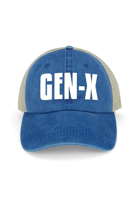 Hat Gen X Dark Blue Hat Adjustable Funny Fashion Unisex Baseball Cap for Men Women