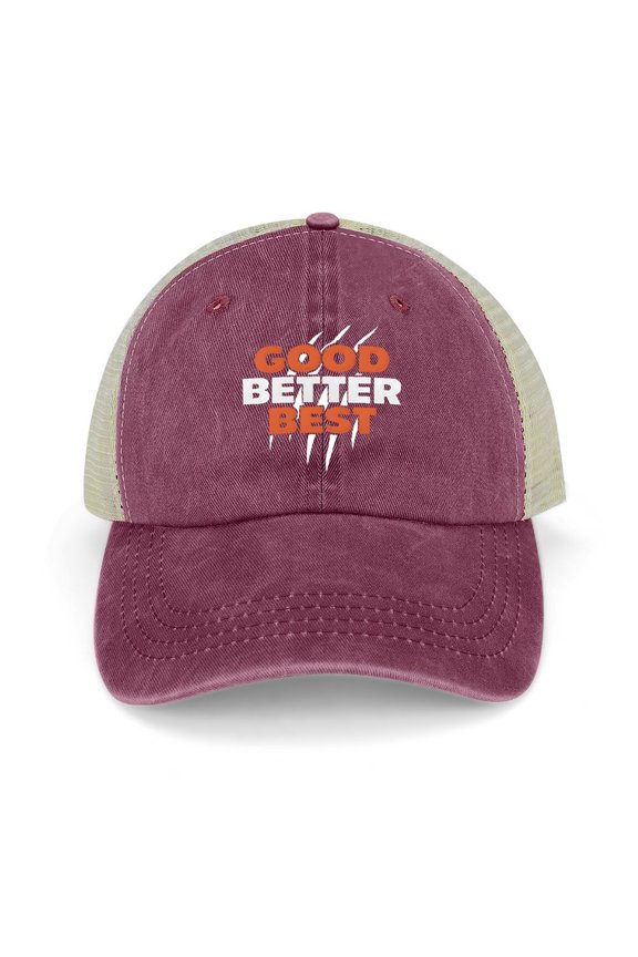 Hat Good Better Best Bears Wine Red Hat Adjustable Funny Fashion Unisex Baseball Cap for Men Women