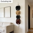 thumbnail image 1 of Hat Hanger Rack, Boho Macrame Woven Organizer, Cotton Tassel Wall Holder, Multi-Layer Rack for Cowboy Fedora Hat Storage, 1 of 6