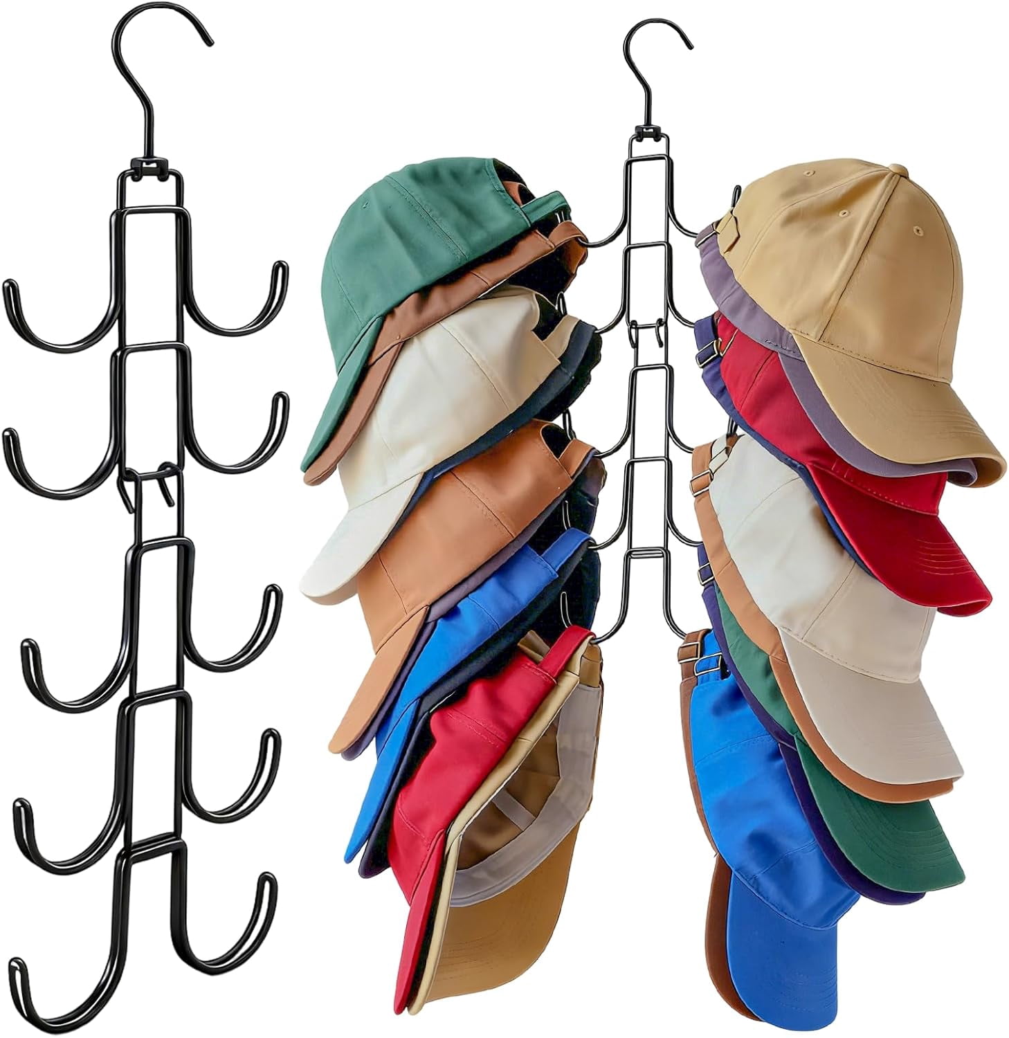 Hat Hangers for Closet, Hat Organizer for Baseball Caps, Stainless ...