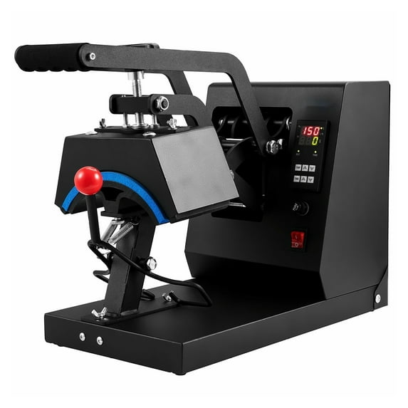 Hat Heat Press 4-in-1, Cap Heat Press Machine 6x3", LCD Digital Timer Temp Control, 4 Curved Heating Elements for Hats, Sublimation Transfers