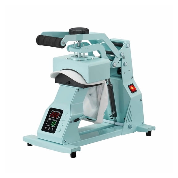 Hat Heat Press Machine, 2 Platens, for Caps, Headbands - HTV & Sublimation - Precise Temp Control - Green