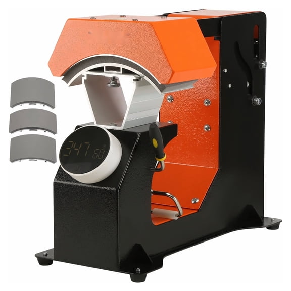 Hat Heat Press Machine 6.4x3.5in, 3-in-1 Sublimation Cap Press, Automatic Release, Digital Control Panel, with 3 Heating Pads for Hats, Thermal Transfer