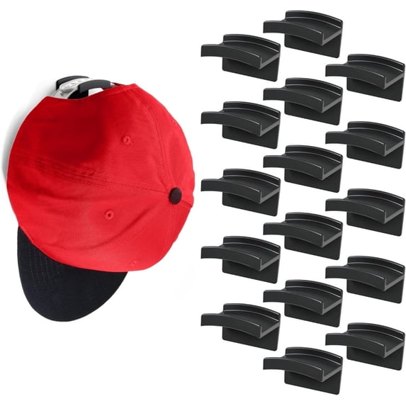 Hat Heaven on Your Wall! Patented White Adhesive Hat Hooks - Minimalist Design, No - Drill Strong - Hold Hat Rack
