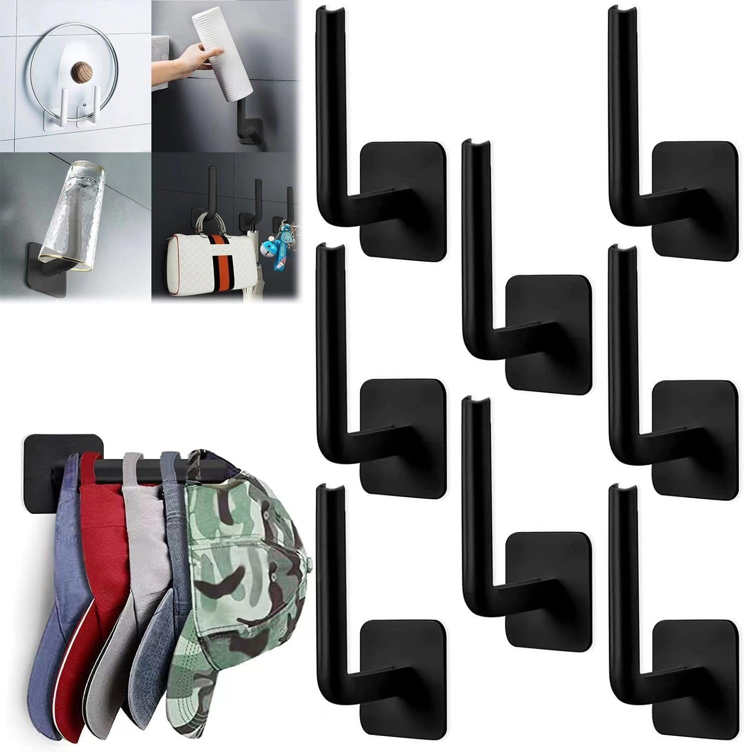 Hat Hooks for Wall Adhesive, Hat Hooks for Baseball Caps Acrylic, Hat ...
