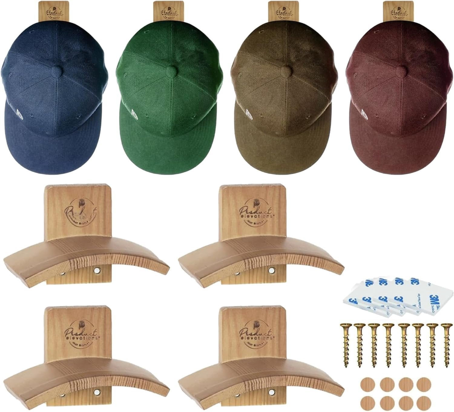 Hat Hooks for Wall - Hat Holder and Cap Rack to Organize Caps, Hats ...