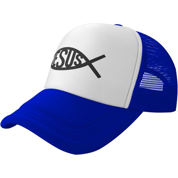 Hat Jesus Fish Trucker Hat Baseball Cap Men Women Cowboy hat Golf Dad Cap Fishing hat