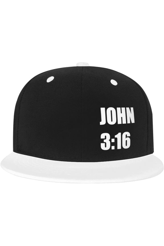 Hat John 3:16 Believer-Christian Faith Baseball Cap Men Cowboy hat Women Trucker Hat Sun Hat Dad Cap White