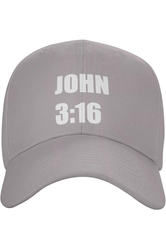 Hat John 3:16 Believer-Christian Faith Baseball Cap Men Funny Gift Trucker Hat Women Sun Hat Dad Cap Black