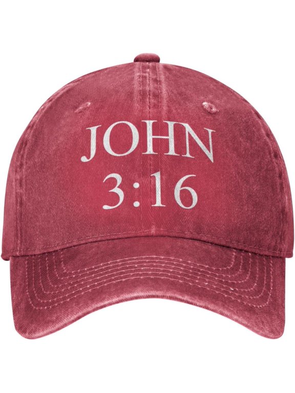 Hat John 3:16 Believer Cowboy hat Men Baseball Cap Women Trucker Hat Golf Dad Cap Fishing hat Black