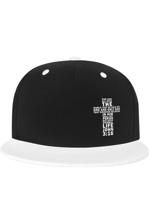 Hat John 3:16 Bible Verse Christian Baseball Cap Men Cowboy hat Women Trucker Hat Sun Hat Dad Cap Fishing hat White