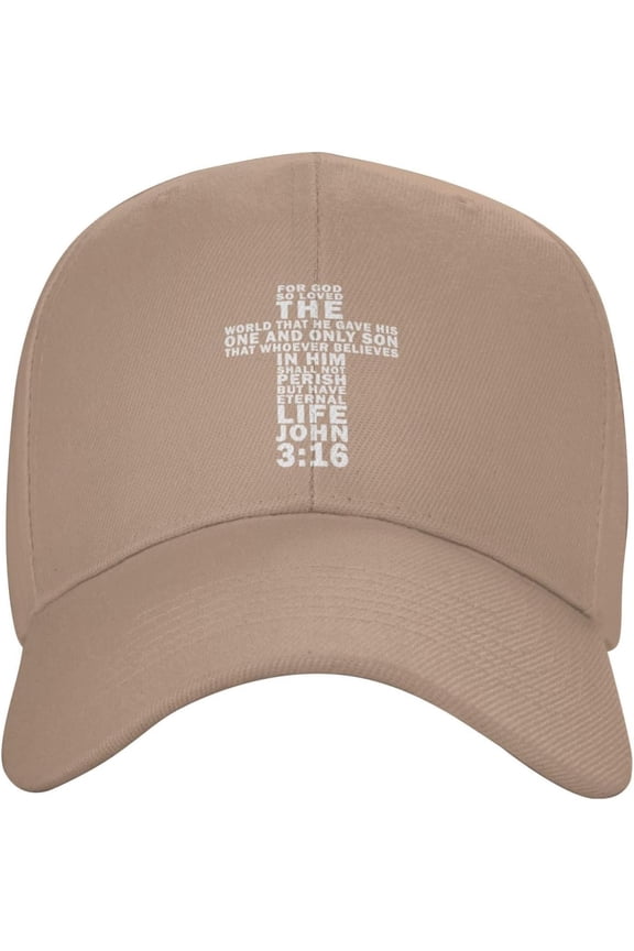 Hat John 3:16 Bible Verse Christian Baseball Cap Men Funny Gift Trucker Hat Women Sun Hat Dad Cap Fishing hat Black