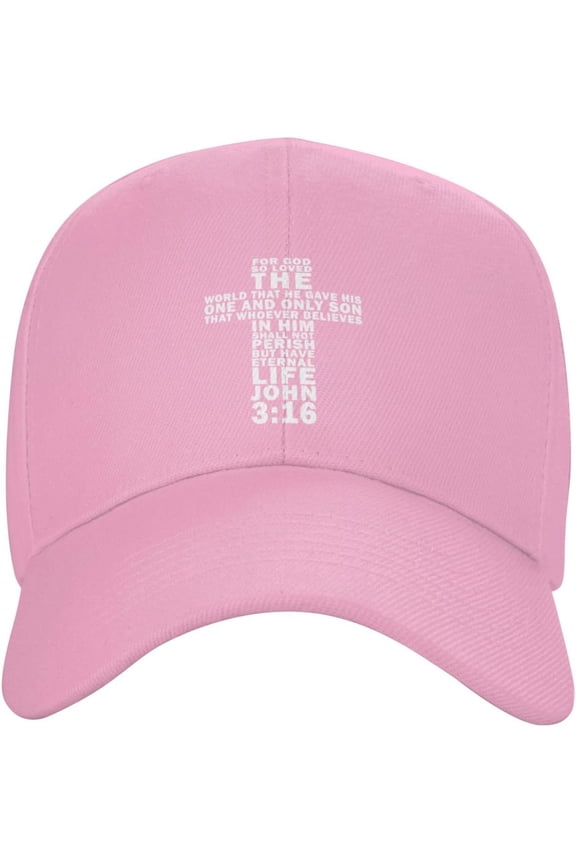 Hat John 3:16 Bible Verse Christian Baseball Cap Men Funny Gift Trucker Hat Women Sun Hat Dad Cap Fishing hat Black
