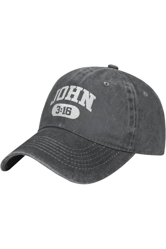 Hat John 3:16 Christian Faith Believer Jesus Cowboy hat Men Baseball Cap Women Trucker Hat Dad Cap Fishing hat Black