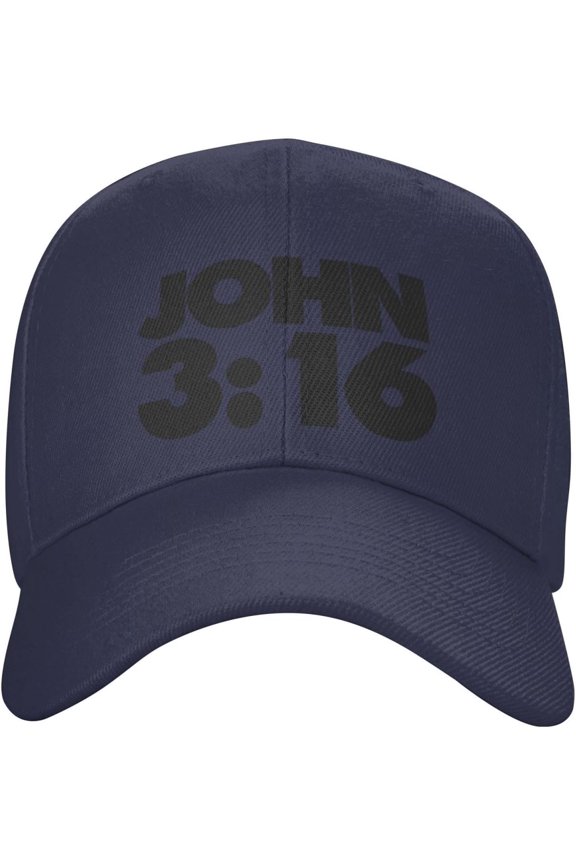 Hat John 3:16 Jesus Believer Baseball Cap Men Funny Gift Trucker Hat Women Sun Hat Dad Cap Fishing hat Black
