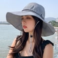 thumbnail image 1 of Hat Lady Sun Sun Visor Lady Wide Brim Hat Hat Spring And Summer Sun Chin Strap Bow Small Face Effect Sun Travel Outd Womens Hats Summer Cap Beach Men Travel Hat Wide Brimmed Hat Men My Fair Lady Hats, 1 of 3
