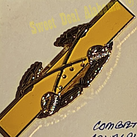 Hat / Lapel Pin, Full Size Combat Calvary Crossed Swords, Double Clutch Back, 3"L x 1"H, NWOT