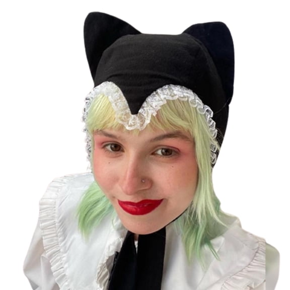 Hat Long Ears Photo Props New Year Lace Halloween Hat Adults Kids Horn Ears Halloween Skull Cap