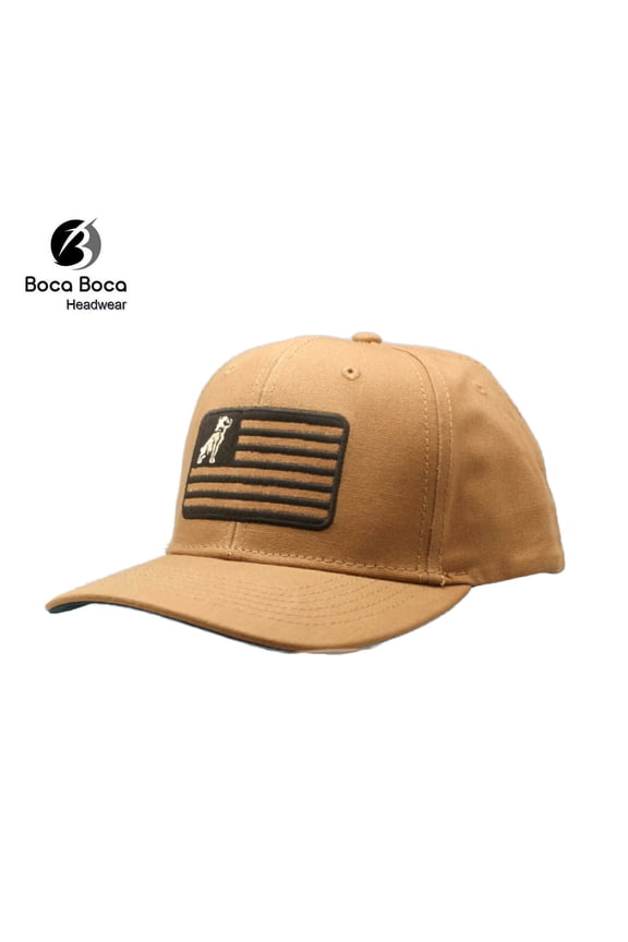 Hat - MACK TRUCKS Carhartt American Flag Embroidered Canvas Work Hat Cap