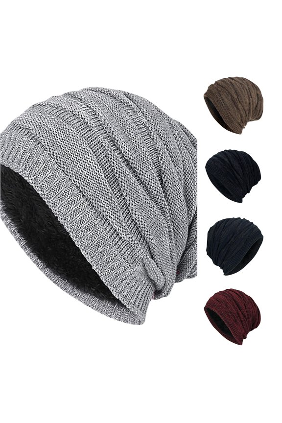 Hat Men Women Slouch Hats Warm Winter Hat Soft Knitted Hat Adjustable Dad Hat One Size