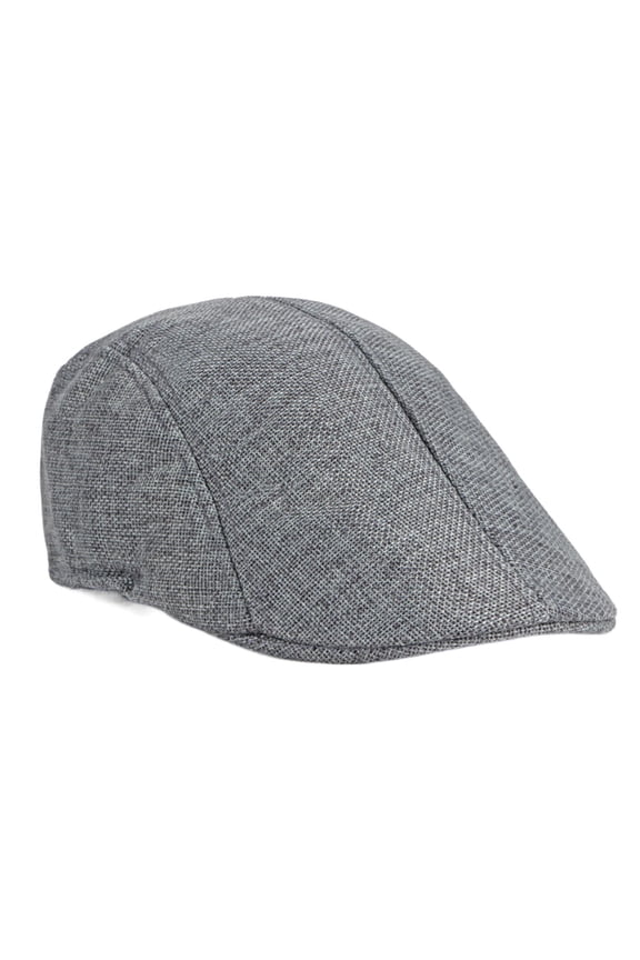 Hat Men's Simple Light Board Imitation Linen Beret British Retro Summer Breathable Peaked Cat Advance Hats Middle-Aged and Elderly People's Caps