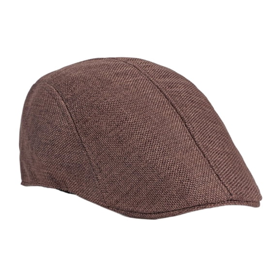 Hat Men's Simple Light Board Imitation Linen Beret British Retro Summer Breathable Peaked Cat Advance Hats Middle-Aged and Elderly People's Caps