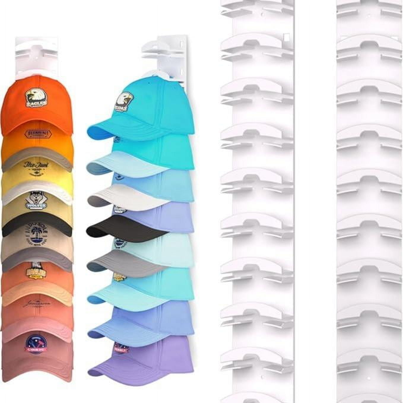 Hat Organizer for Baseball Caps 2Pack, Hat Rack for Wall with Strong